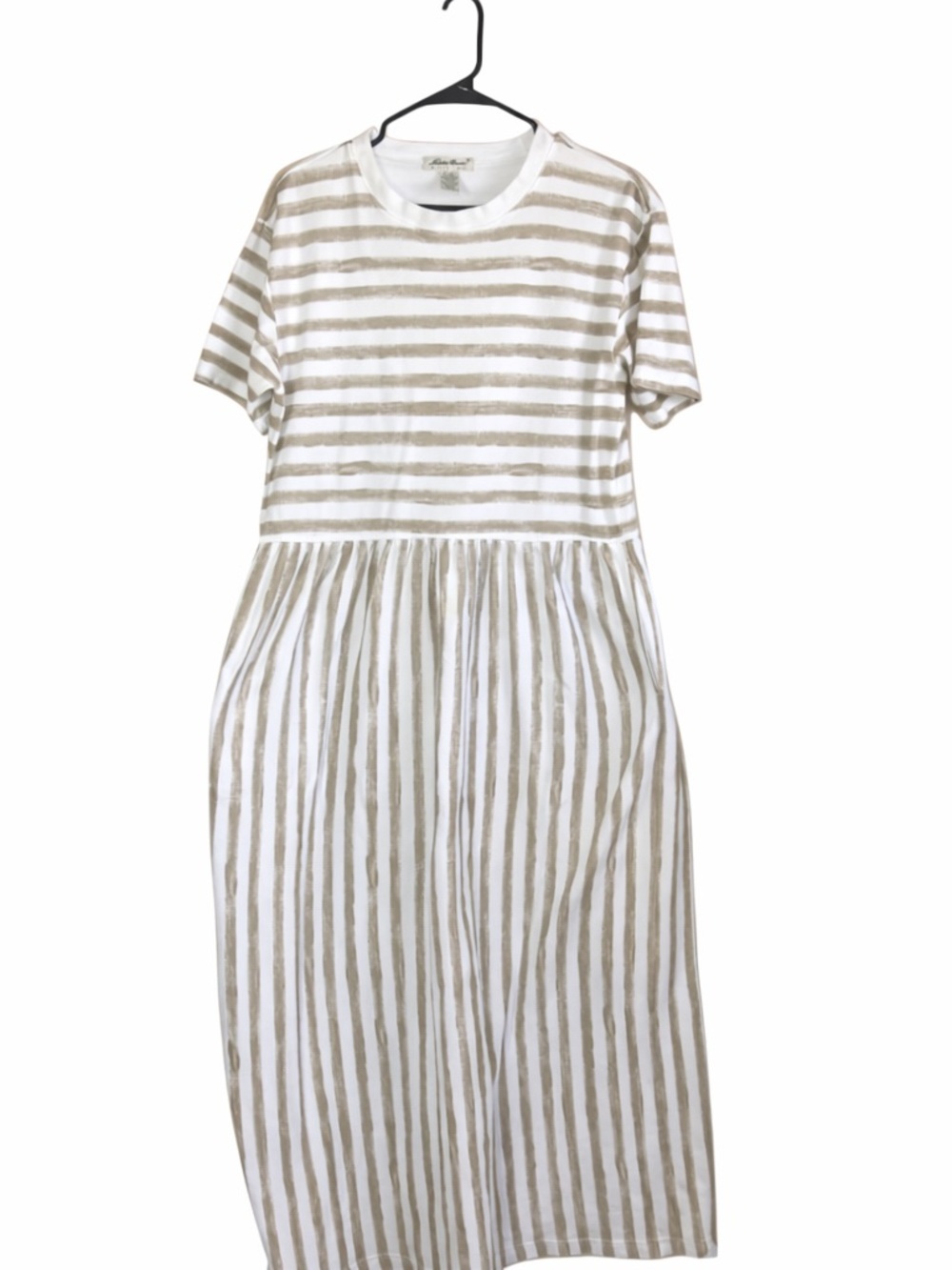 Vintage Eddie Bauer Striped Cotton Maxi Dress Women’s Tall Medium